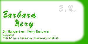 barbara mery business card